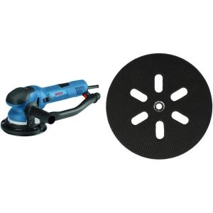 imageBOSCH GET756N Electric Orbital Sander Polisher  75 Amp Corded 6 Inch Disc Size  DualMode Random Orbit ampamp Turbow Medium Sanding Pad