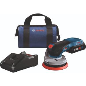 imageBOSCH GEX18V5N 18V Brushless 5 Inch Cordless Random Orbit Sander Bare ToolW 18V 4 Ah Battery