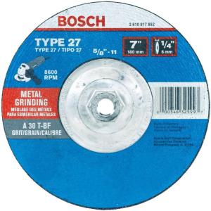 imageBosch GW27M701 Type 27 Metal Grinding Wheel 7Inch 14 by 5811Inch Arbor Pack of 1