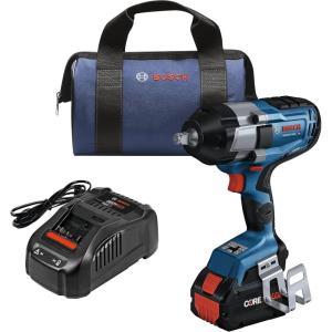 imageBOSCH GDS18V740N PROFACTOR 18V 12 In Impact Wrench with Friction Ring Bare Toolw 18V 8 Ah Battery  Bluetooth Connectivity