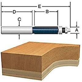 imageBosch 85601MC 12 in Double Flute Template Trimming Router Bit