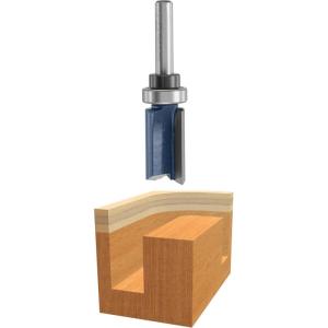 imageBOSCH 85682M 34 In x 1 In Carbide Tipped 2Flute Top Bearing Straight Trim Bit