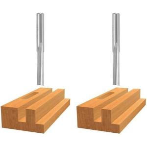 imageBosch 85154 High Speed Steel Single Flute Straight Bit 14quot1 Count Pack of 2