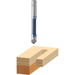 imageBosch 85246 12Inch Carbide Tipped Straight Fluted Pilot Panel Bit with DrillThrough PointSingle Flute