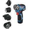 imageBOSCH GSR12V300FCB22 12V Max EC Brushless Flexiclick 5In1 DrillDriver System with 2 2 Ah BatteriesStarterKit