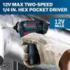 imageBOSCH PS21N 12V Max TwoSpeed Pocket Driver Bare ToolTool Only