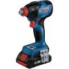 imageBOSCH GDX18V1860CN 18V ConnectedReady TwoInOne 14 In and 12 In BitSocket Impact DriverWrench Bare Toolw 18V 4 Ah Battery