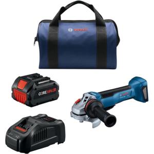 imageBOSCH GWS18V10PB14 18V Brushless 412  5 In Angle Grinder Kit with Paddle Switch and 1 CORE18V 8 Ah High Power Batteryw 18V 8 Ah Battery