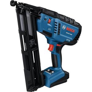 imageBOSCH GNH18V15MAB12 18V Brushless 15Gauge Angled Finish Nailer  Cordless Power OneHanded Activation ToolFree Jam Clearing with 2 Ah Power Battery and ChargerBare Tool