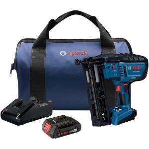 imageGNH18V16MAB12 18V Brushless 16Gauge Angled Finish Nailer Kit with 1 2 Ah Standard Power BatteryIndustrial
