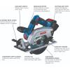 imageBOSCH GKS18V22N 18V Brushless BladeRight 612 In Circular Saw Bare ToolBladeLeft w Battery Kit
