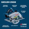 imageBOSCH GKS18V25GN PROFACTOR 18V 714quot Circular Saw with Track Compatibility  BITURBO Brushless Technology ECO Mode OneTouch Depth Adjustment 050 Bevel Range Ergonomic Handle Bare Tool