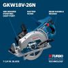 imageBOSCH GKW18V26N PROFACTOR 18V 714quot Rear Handle Circular Saw  BITURBO Brushless Technology 5000 RPM Lightweight Ergonomic Design Left Blade Orientation Electronic Brake Dust Port Bare Tool