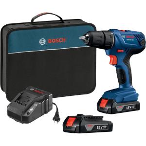 imageBOSCH 18V Compact 12quot DrillDriver Kit with 2 15 Ah Slim Pack Batteries GSR18V190B222nd Generation