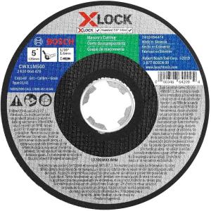 imageBOSCH CWX27M450 412 In x 098 In XLOCK Metal Cutting Abrasive Wheel 30 Grit Compatible with 78 In Arbor Type 27A ISO 42 for Applications in Metal CuttingType 1A Masonry
