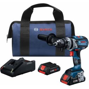 imageBOSCH GSB18V975CN 18V Brushless ConnectedReady Brute Tough 12 In Hammer DrillDriver Bare Toolw 2 18V 4 Ah Batteries