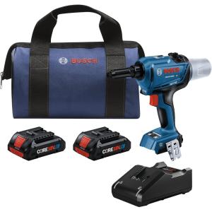 imageGRG18V3600CB24 18V Brushless Connected Rivet Tool Kit with 2 CORE18V 4 Ah Advanced Power Batteriesw 2 18V 4 Ah Batteries