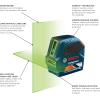 imageBOSCH GLL 100 GX 100 Ft GreenBeam SelfLeveling CrossLine Laser Includes 3 AA Batteries Positioning Device Green Laser Target Plate ampamp HeavyDuty Pouch100ft Level