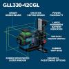 imageBOSCH GLL33042CGL 12V Max 360 Bluetooth Connected GreenBeam ThreePlane Laser Kit  Includes 12V Battery Charger Mount Clip Target Plate Case