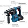 imageBOSCH GBH18V26K24AGDE Brushless SDSplus Bulldog 1 In Rotary Hammer Kit with DustCollection Attachment and 2 CORE18V 80 Ah PROFACTOR Performance Batteries