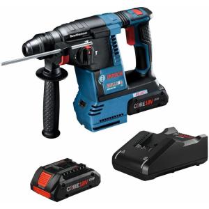 imageBosch GBH18V26K25 18V Brushless SDSplus Bulldog 1 In Rotary Hammer Kit with 2 CORE18V 40 Ah Compact Batteries