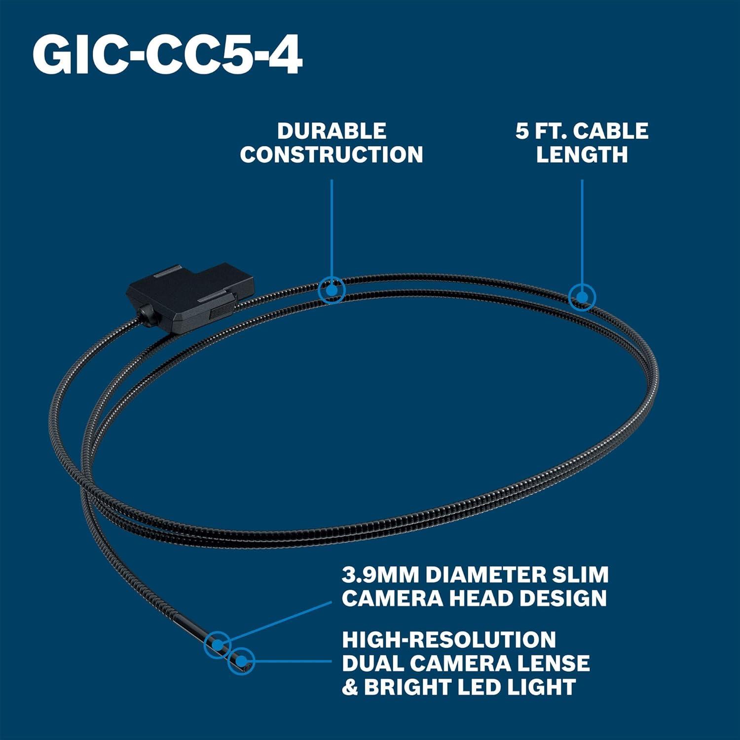 imageBOSCH GICCC54 Inspection Camera Cable  5 Ft HighResolution IP67 Durable Design for GIC423C ampamp GIC527C