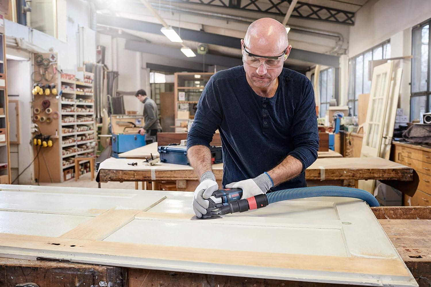 imageBOSCH OSM450CR6 StarlockMax Oscillating MultiTool Carbide 60 Grit Delta Sanding Pad