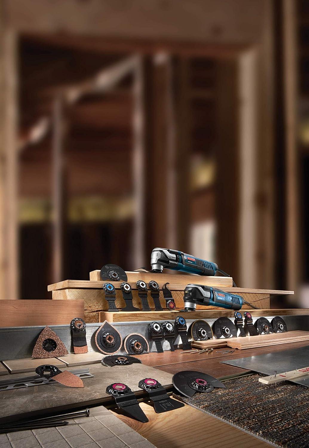 imageBOSCH OSP114 1Piece 114 In Starlock Oscillating Multi Tool Wood CurvedTec HighCarbon Steel Plunge Cut Blade for HeavyDuty GeneralPurpose Applications in Wood