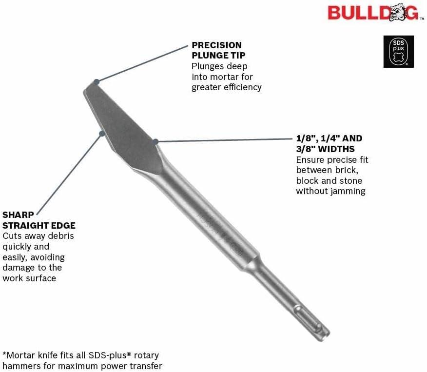 imageBosch HS1402 18 In Mortar Knife SDSplus Bulldog Xtreme Hammer Steel14