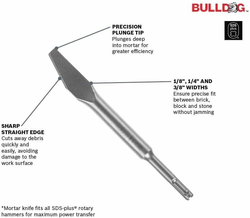 imageBosch HS1402 18 In Mortar Knife SDSplus Bulldog Xtreme Hammer Steel18