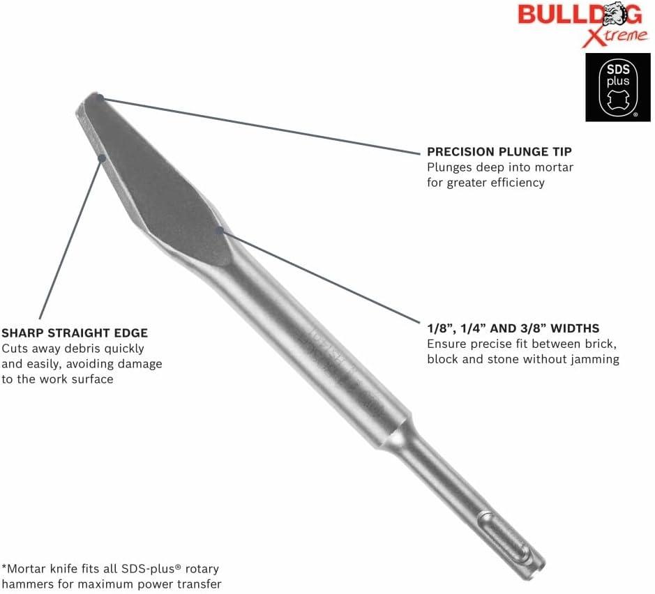 imageBosch HS1402 18 In Mortar Knife SDSplus Bulldog Xtreme Hammer Steel8 in