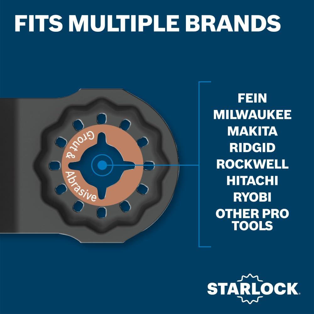 imageBosch OSL200CR 2 in Starlock Oscillating Multi Tool Carbide Grit Sanding Finger212 In