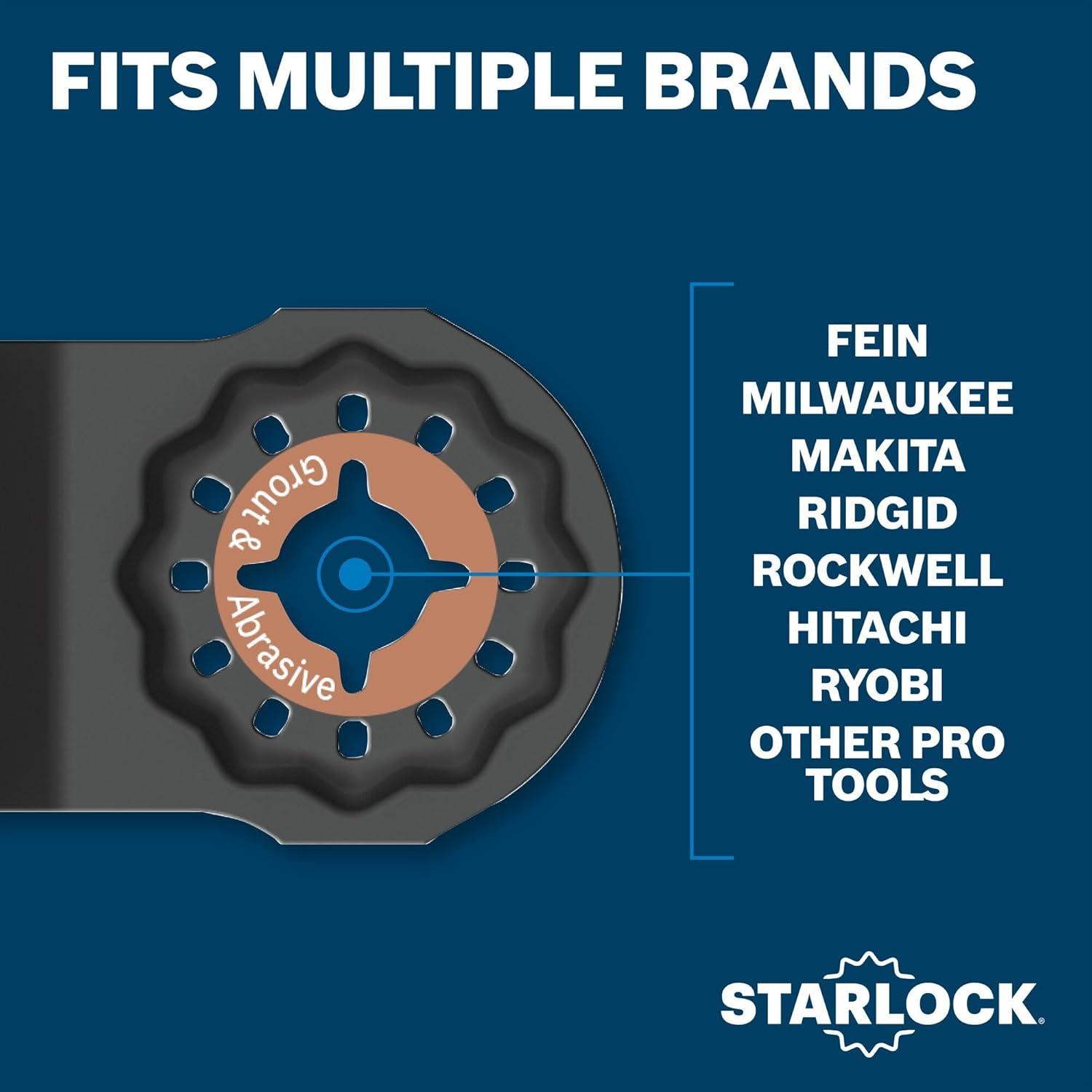 imageBosch OSL200CR 2 in Starlock Oscillating Multi Tool Carbide Grit Sanding Finger3 In