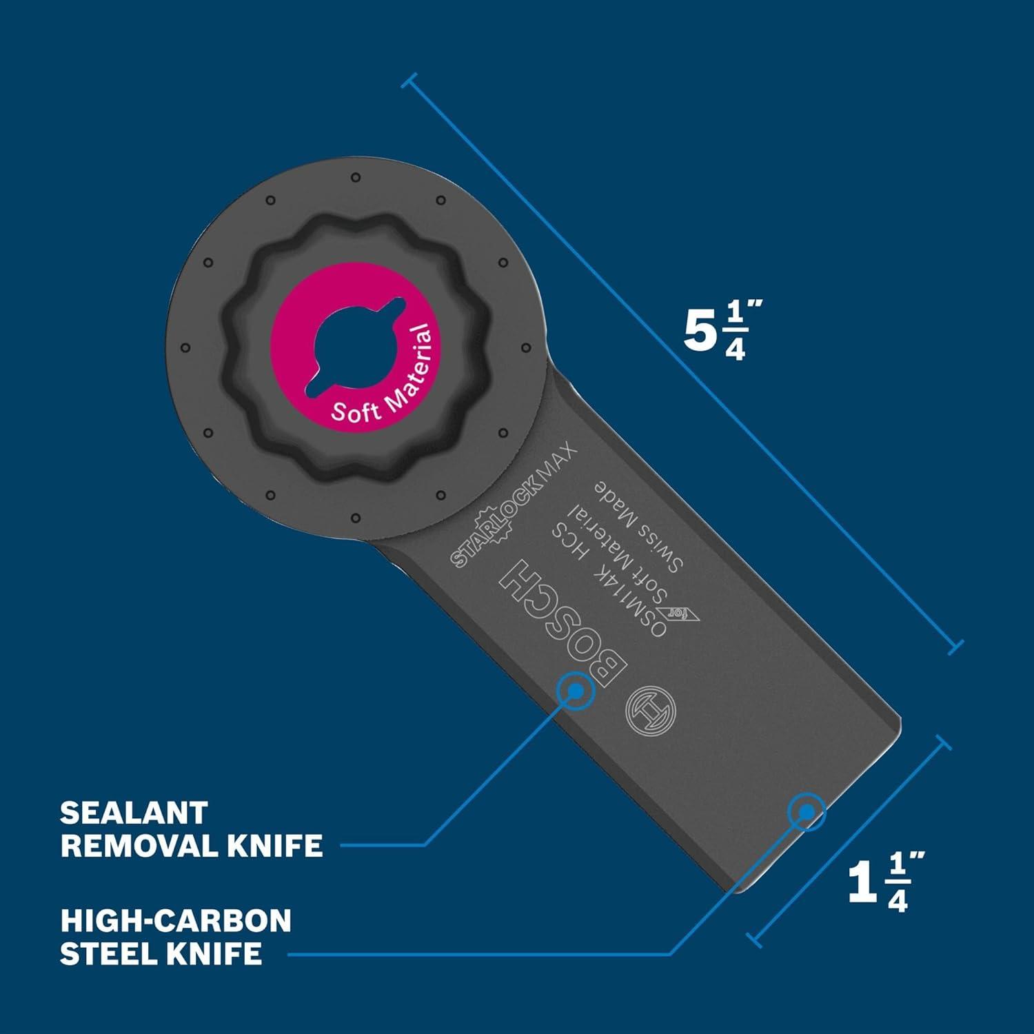 imageBosch OSM114K 114 in StarlockMax Oscillating Multi Tool Sealant Knife