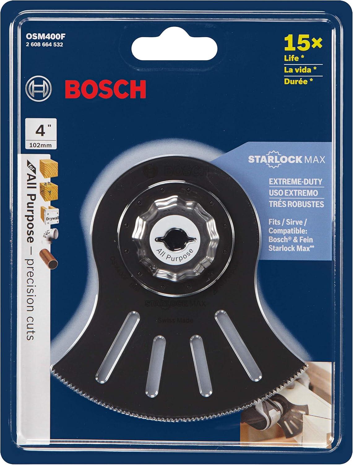 imageBosch OSM400F 4 in StarlockMax Oscillating MultiTool BiMetal Segment Saw Blade
