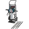 imageBOSCH BH2770VCD 120Volt 118 Hex Breaker Hammer Brute Turbo Deluxe Kit with Deluxe Cart Blue and BOSCH HS2167 19 In 5 In Asphalt Cutter 118 In Hex Hammer SteelBreaker Hammer w Asphalt Cutter