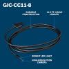 imageBOSCH GICCC118 Inspection Camera Cable  115 Ft HighRes 1280x720 Slim 83mm Head IP67 Durable Design with LED Light ampamp Orientation Indicator for GIC423C ampamp GIC527C