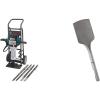 imageBOSCH BH2770VCD 120Volt 118 Hex Breaker Hammer Brute Turbo Deluxe Kit with Deluxe Cart Blue and BOSCH HS2167 19 In 5 In Asphalt Cutter 118 In Hex Hammer SteelBreaker Hammer w Asphalt Cutter