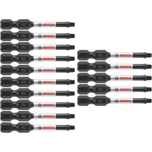 imageBOSCH ITSQ235B 10Pack 312 In Square 2 Impact Tough Screwdriving Power Bits2 In