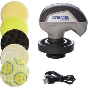 imageDremel Versa Power Scrubber Kit with 5 Scrub Daddy Cleaning Sponge Pads  Waterproof Cordless Electric Spin Scrubber High Speed MultiSurface Cleaning for Kitchen Household and Bathroom PC1007Versa Kit  5 Scrub Daddy Pads