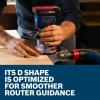 image:imageBOSCH GKFD01 DShaped Subbase for Colt Palm Routers Transparent Design for Enhanced Control amp Stability in Edge Profiling