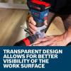 image:imageBOSCH RA1132 Edge Routing Dust Extraction Hood for Colt Palm Routers Transparent Design for Clear Work Visibility amp Efficient Dust Capture