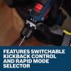 image:imageBOSCH GSB18V65N 12 In Brushless Hammer DrillDriver  575 InLbs Max Torque Switchable KickBack Control Rapid Mode Selector Dual LED Worklights AllMetal Chuck Bare Tool