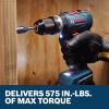 image:imageBOSCH GSB18V65N 12 In Brushless Hammer DrillDriver  575 InLbs Max Torque Switchable KickBack Control Rapid Mode Selector Dual LED Worklights AllMetal Chuck Bare Tool