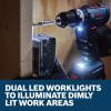 image:imageBOSCH GSB18V65N 12 In Brushless Hammer DrillDriver  575 InLbs Max Torque Switchable KickBack Control Rapid Mode Selector Dual LED Worklights AllMetal Chuck Bare Tool