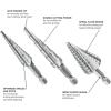 image:imageBosch IMSDC003 3 pc HighSpeed Steel Impact Tough Turbo Step Drill Bit Set3pc Impact
