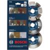 image:imageBOSCH DB045S3 45 in 3Pc Diamond Blade Set Includes Segmented Turbo Continuous Diamond Blades and Reducing Rings