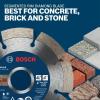 image:imageBOSCH DB045S3 45 in 3Pc Diamond Blade Set Includes Segmented Turbo Continuous Diamond Blades and Reducing Rings