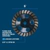 image:imageBOSCH DCDR0501 5 in Double Row Segmented Diamond Cup Wheel  Longer Life Effective Grinding  Concrete Mortar  Small Angle Grinders
