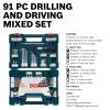 image:imageBOSCH MS4091C  91Piece Drilling amp Driving Mixed Bit Set  Ideal for Applications in Wood Metal amp MasonryMS4091